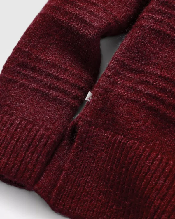 Online Passenger Snug Recycled Polo Neck Knitted Jumper Wine