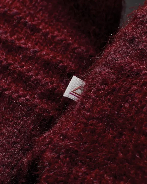 Online Passenger Snug Recycled Polo Neck Knitted Jumper Wine