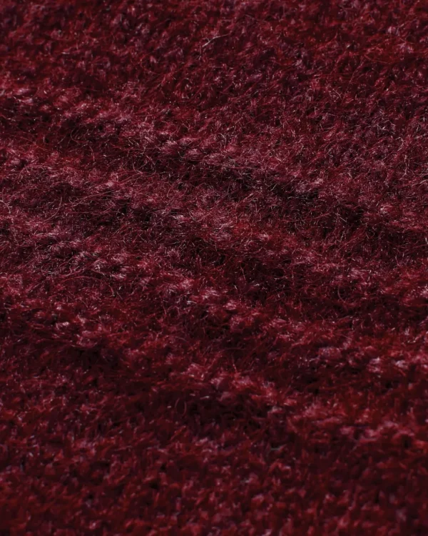 Online Passenger Snug Recycled Polo Neck Knitted Jumper Wine