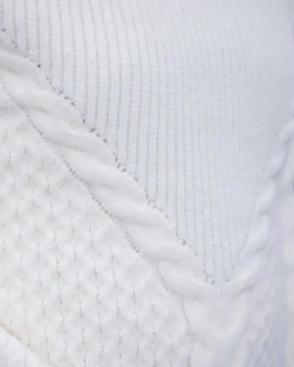 Cheap Passenger Snuggle Recycled Knitted Polo Neck Off White