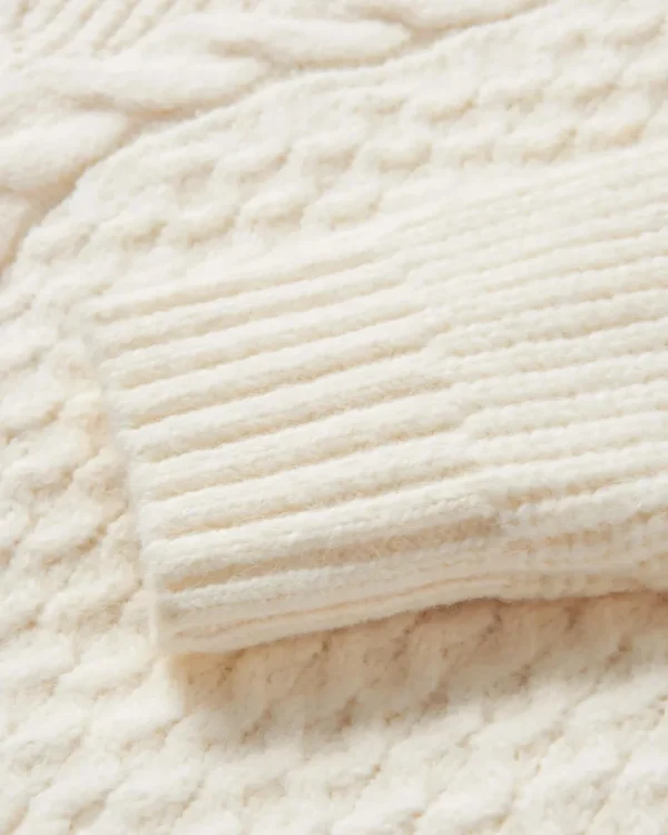 Cheap Passenger Snuggle Recycled Knitted Polo Neck Off White