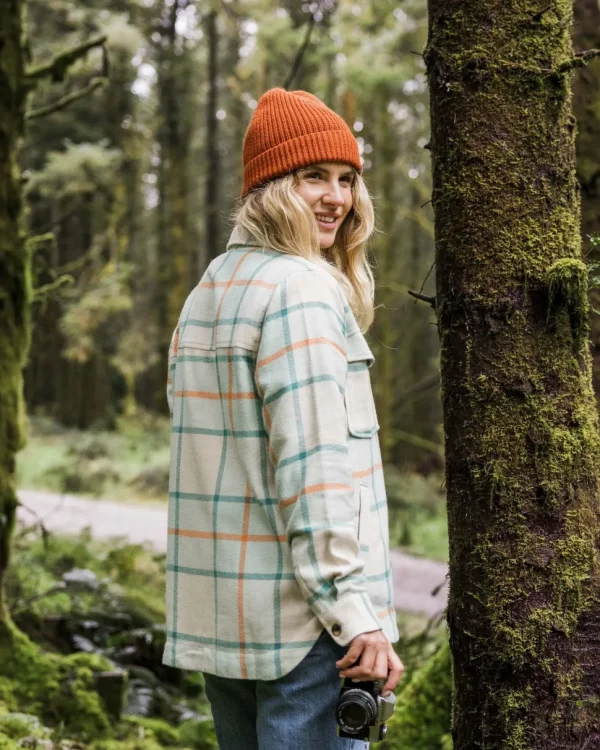 Outlet Passenger Stella Organic Cotton LS Shirt Surf Spray Check