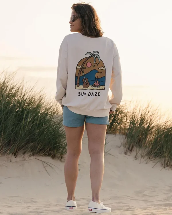 Fashion Passenger Sundaze Recycled Cotton Sweatshirt Birch