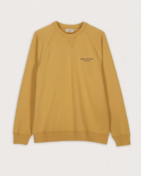 Clearance Passenger Sundown Recycled Cotton Sweatshirt Mustard Gold