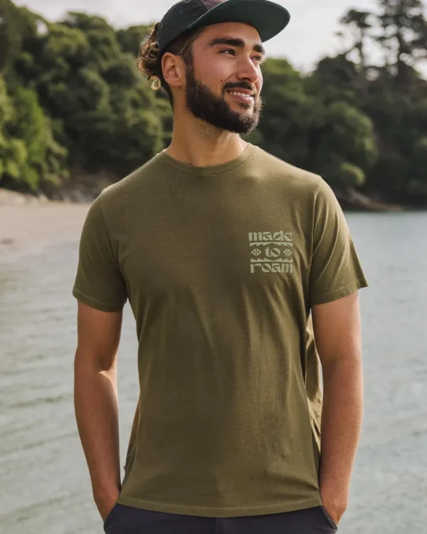 Flash Sale Floris van Bommel Sunrise Recycled Cotton T-Shirt Loden Green