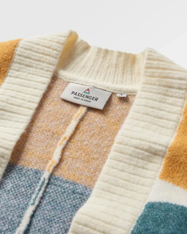 Outlet Passenger Sunsets Recycled Knitted Cardigan Marshmallow