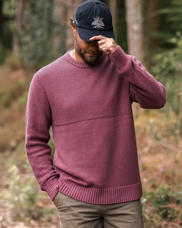 Shop Passenger Swell Knitted Jumper Crushed Berry