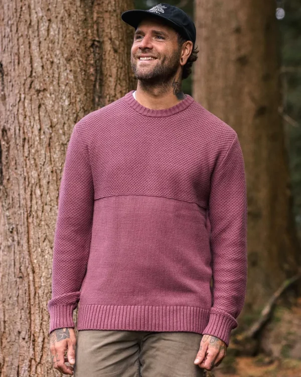 Shop Passenger Swell Knitted Jumper Crushed Berry