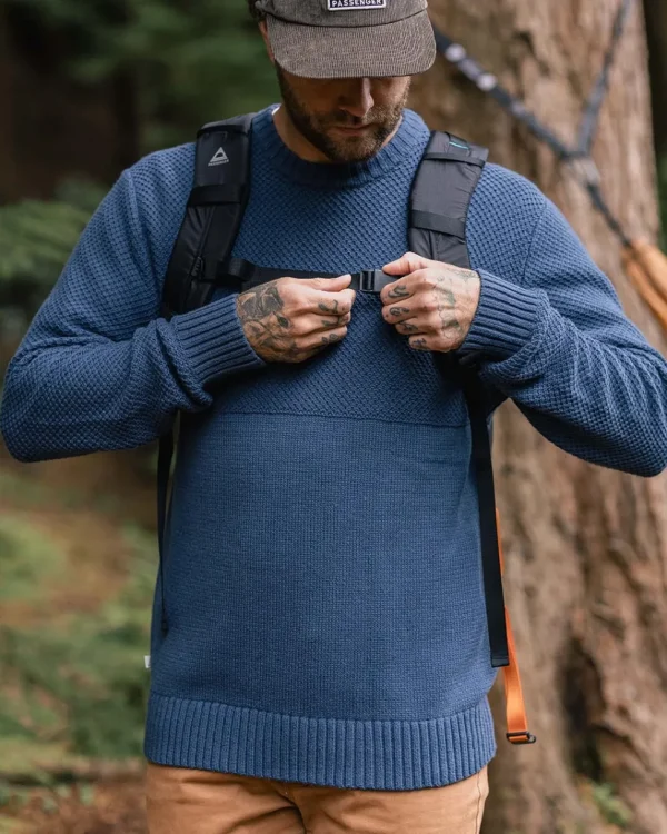 Hot Passenger Swell Knitted Jumper Dark Denim