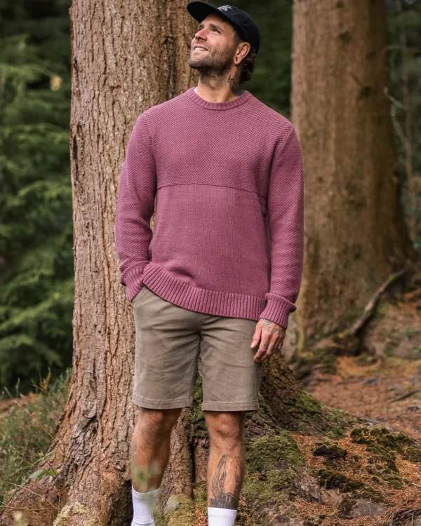 Shop Passenger Swell Knitted Jumper Crushed Berry