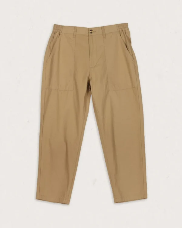 Store Floris van Bommel Timeless Organic Cotton Crop Pants Biscuit