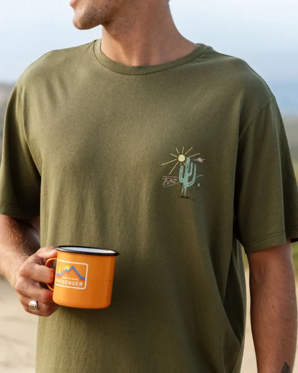 Online Passenger Tizana Recycled Cotton T-Shirt Khaki