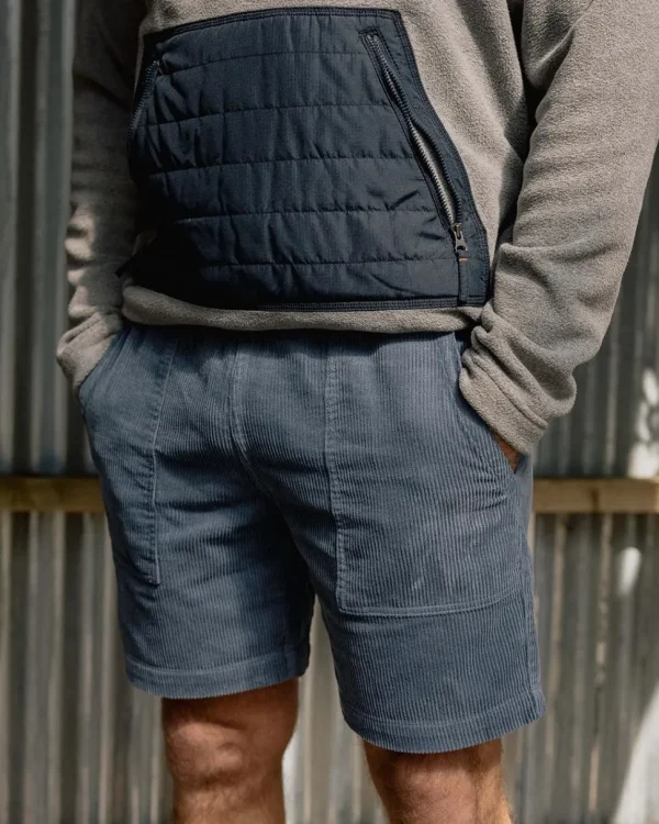 Fashion Floris van Bommel Topanga Cord Shorts Stone Blue