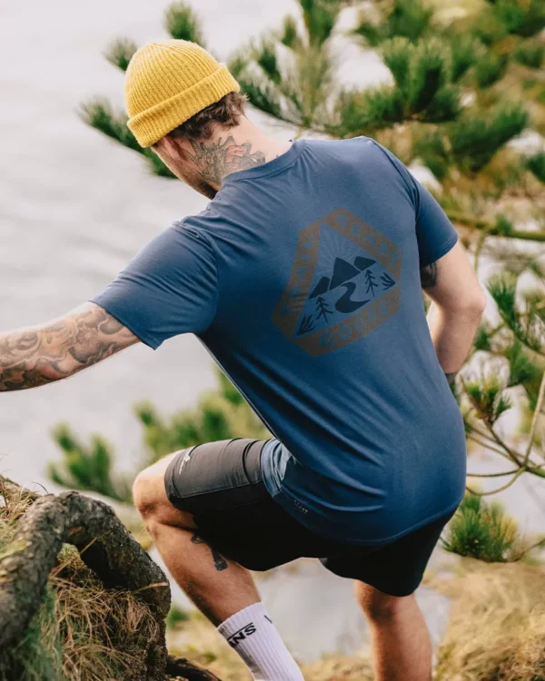Online Floris van Bommel Trail Recycled Active T-Shirt Dark Denim