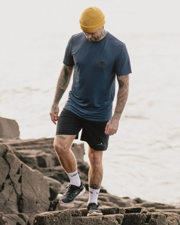 Online Floris van Bommel Trail Recycled Active T-Shirt Dark Denim
