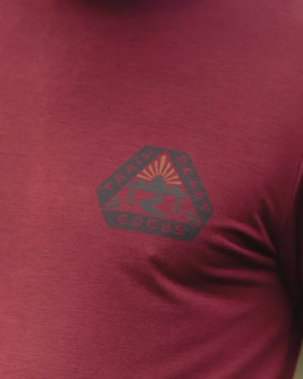 Hot Passenger Trail Recycled Active T-Shirt Wine