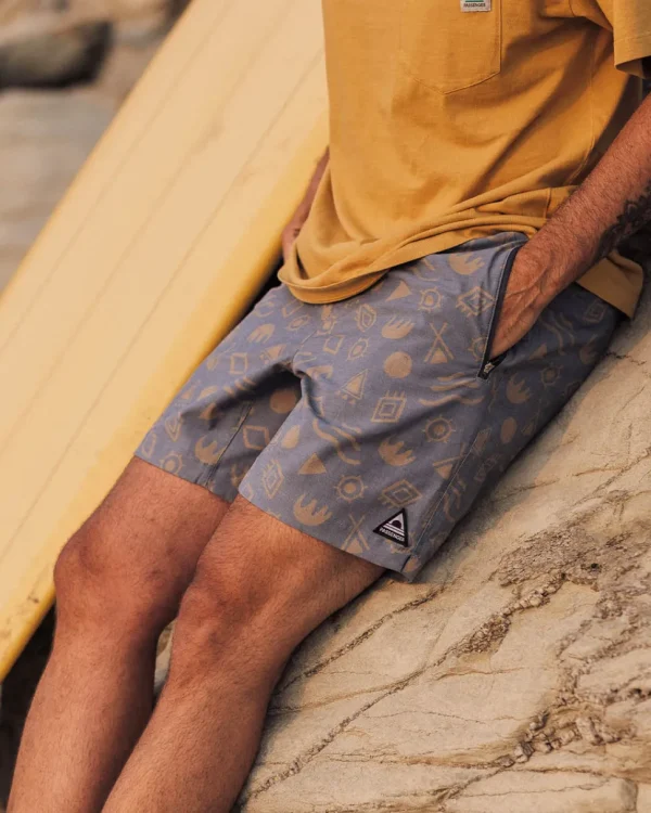 Online Floris van Bommel Traveller Organic All Purpose Short Abstract Dark Denim