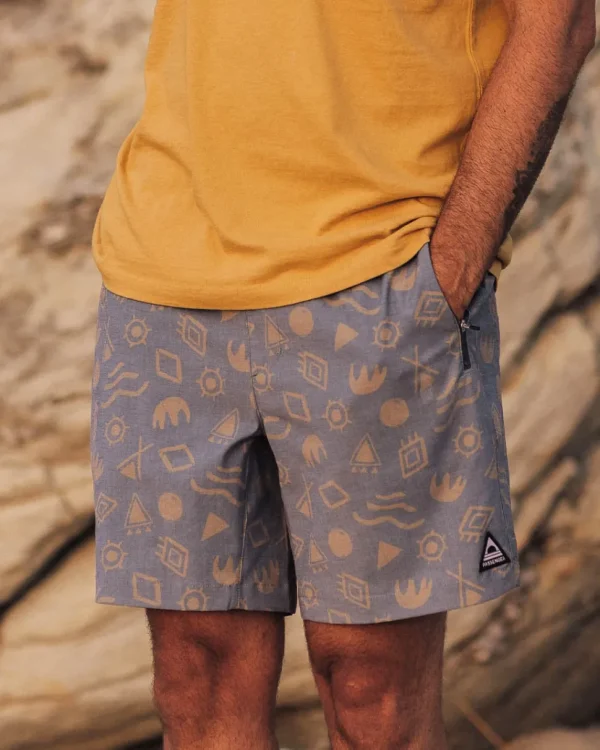Online Floris van Bommel Traveller Organic All Purpose Short Abstract Dark Denim