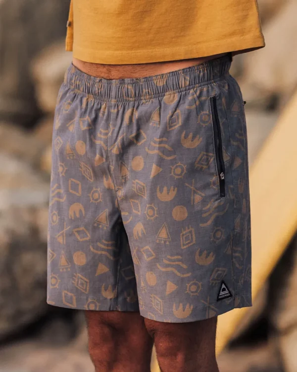 Online Floris van Bommel Traveller Organic All Purpose Short Abstract Dark Denim