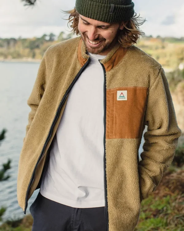 Online Floris van Bommel Trekker Recycled Deep-Pile Sherpa Fleece Biscuit