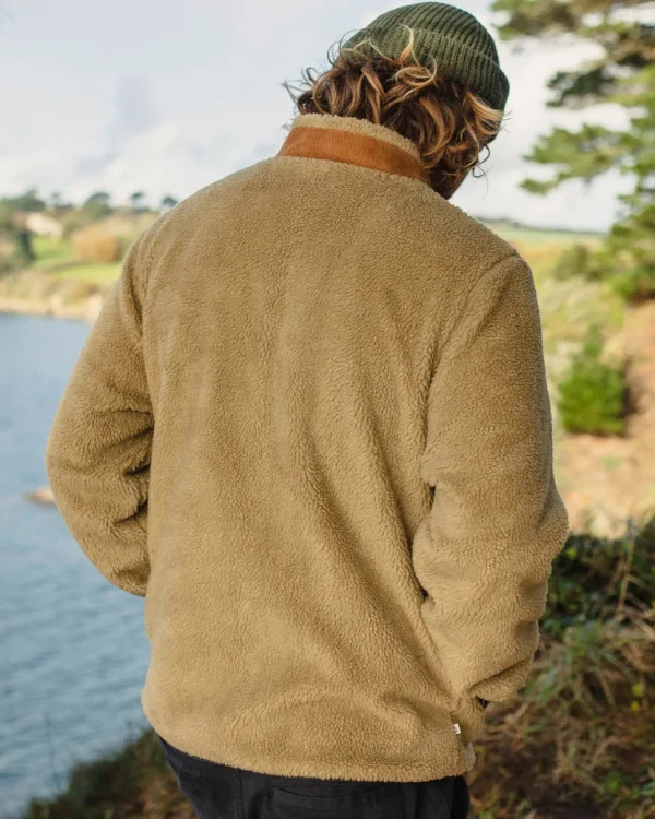 Online Floris van Bommel Trekker Recycled Deep-Pile Sherpa Fleece Biscuit