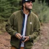 Fashion Floris van Bommel Tripper 2.0 Full Zip Recycled Sherpa Fleece Khaki