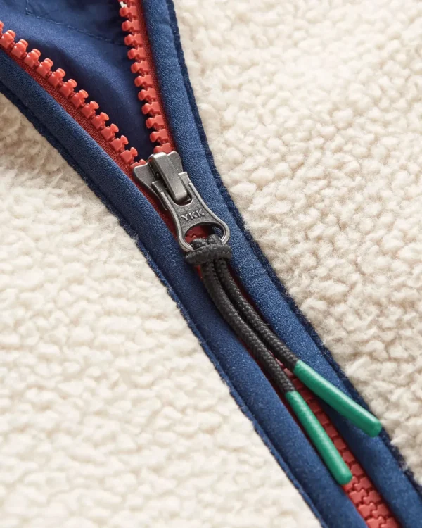 Outlet Floris van Bommel Tripper 2.0 Full Zip Recycled Sherpa Fleece Oatmeal
