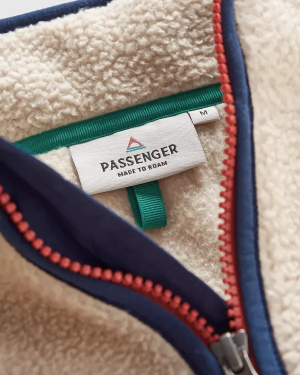Outlet Floris van Bommel Tripper 2.0 Full Zip Recycled Sherpa Fleece Oatmeal
