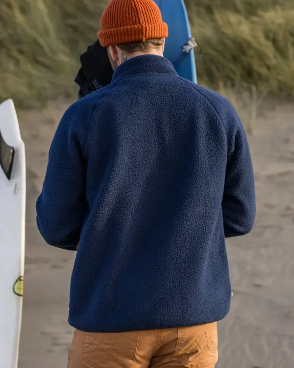Best Sale Floris van Bommel Tripper 2.0 Full Zip Recycled Sherpa Fleece Rich Navy