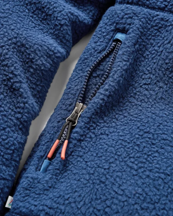 Best Sale Floris van Bommel Tripper 2.0 Full Zip Recycled Sherpa Fleece Rich Navy