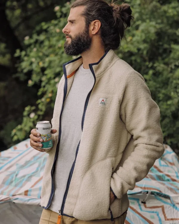 Flash Sale Passenger Tripper Full Zip Recycled Sherpa Fleece Oatmeal