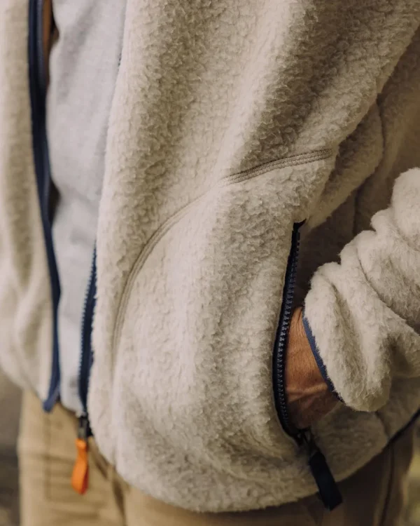 Flash Sale Passenger Tripper Full Zip Recycled Sherpa Fleece Oatmeal
