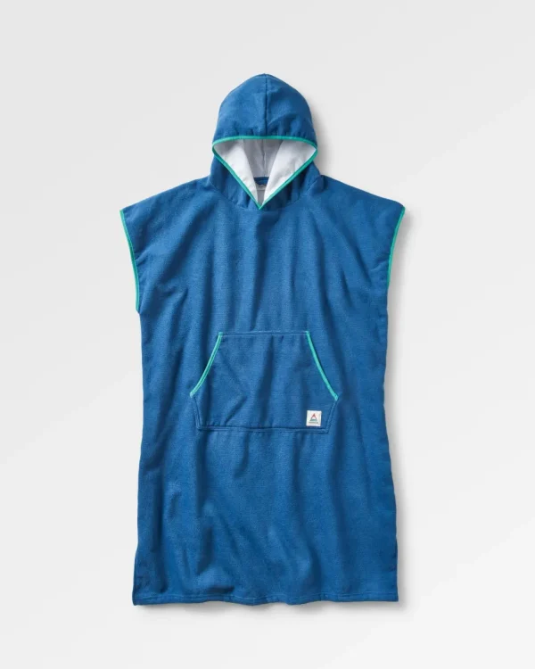 New Floris van Bommel Tulum Recycled Towel Poncho Dark Denim