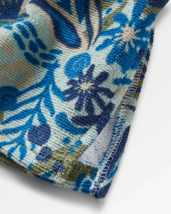 Online Floris van Bommel Tulum Recycled Towel Poncho Charcoal/Abstract Seaweed