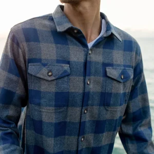 Online Passenger Vacant Shirt Buffalo Check Slate Blue