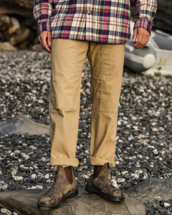 Online Floris van Bommel Vantage Organic Cotton Canvas Trouser Biscuit