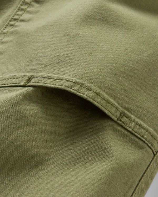 Shop Floris van Bommel Vantage Organic Cotton Canvas Trouser Khaki