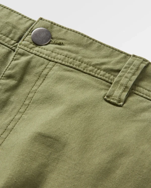 Shop Floris van Bommel Vantage Organic Cotton Canvas Trouser Khaki