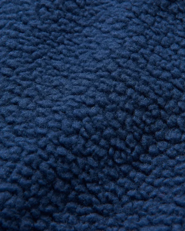 Outlet Floris van Bommel Ventura 1/2 Zip Recycled Sherpa Fleece Rich Navy