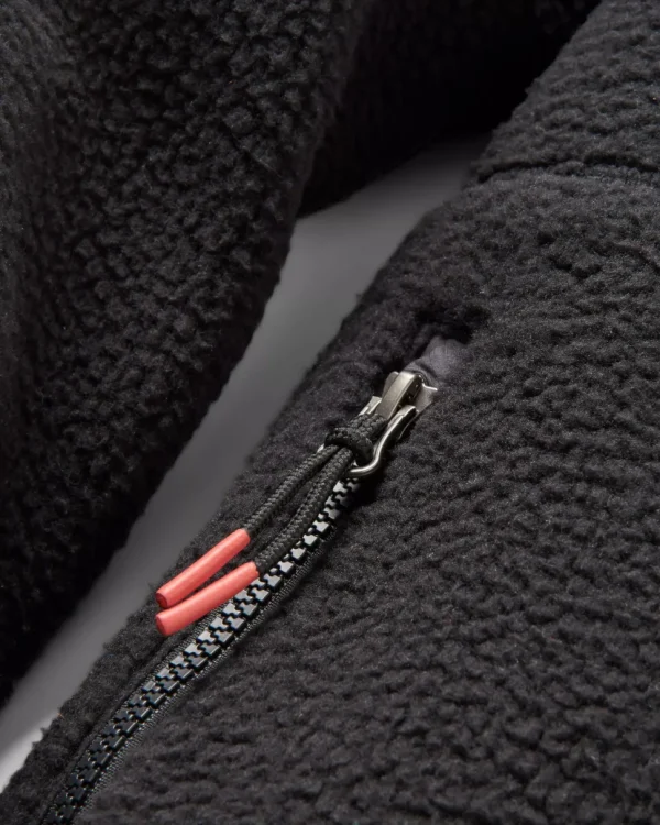 Best Sale Floris van Bommel Ventura 1/2 Zip Recycled Sherpa Fleece Black