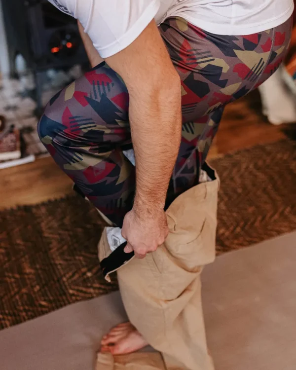 Discount Floris van Bommel Venture Recycled Base Layer Legging Charcoal Camo Pattern