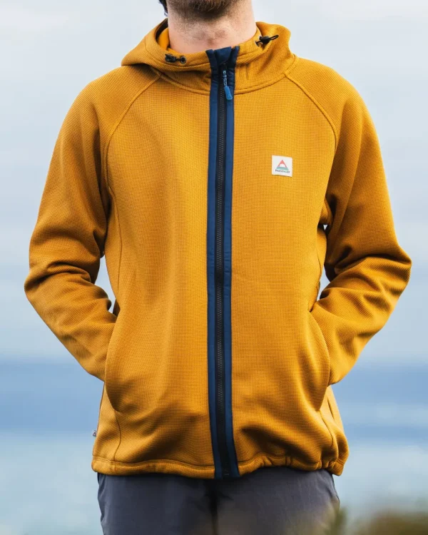 Outlet Passenger Vertical Full Zip Hooded Recycled Fleece Dusty Ochre