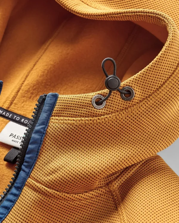 Outlet Passenger Vertical Full Zip Hooded Recycled Fleece Dusty Ochre