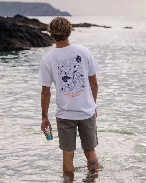 Hot Passenger Views  Brews T-Shirt X Brewgooder White