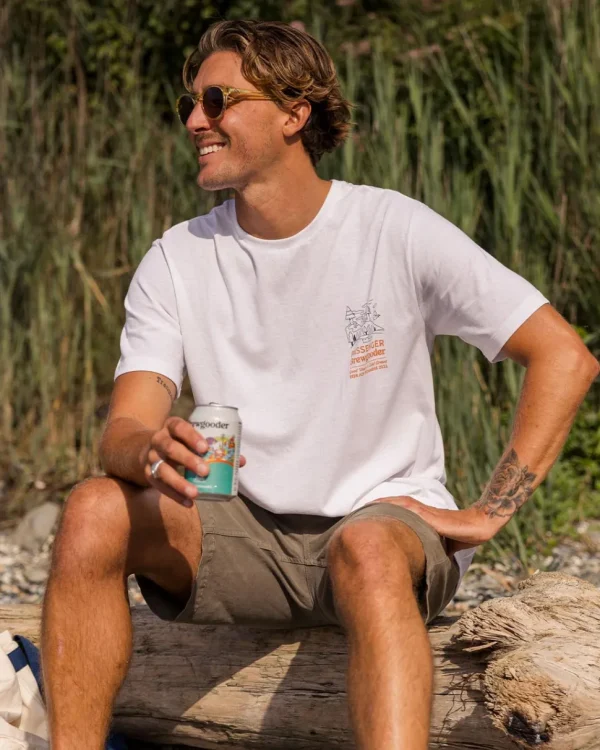 Hot Passenger Views  Brews T-Shirt X Brewgooder White