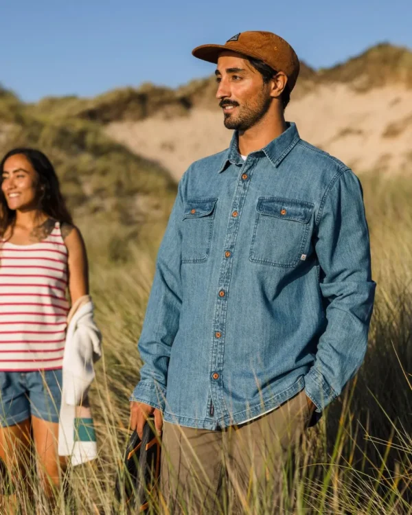 Clearance Passenger Vision Denim Shirt Denim Blue