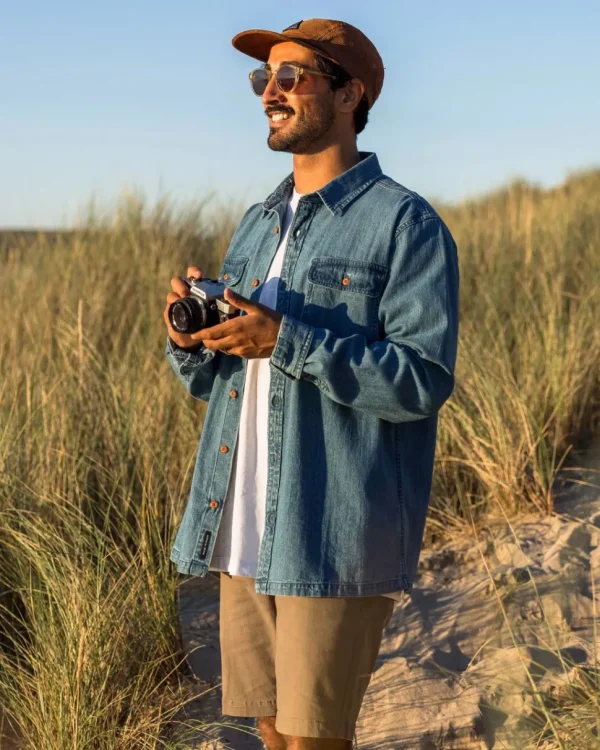 Clearance Passenger Vision Denim Shirt Denim Blue