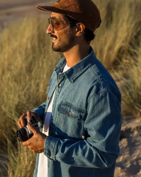 Clearance Passenger Vision Denim Shirt Denim Blue