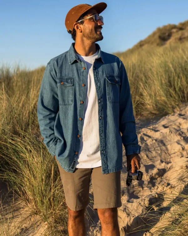 Clearance Passenger Vision Denim Shirt Denim Blue