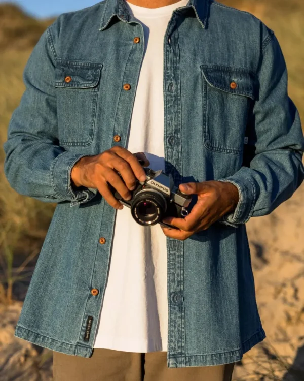 Clearance Passenger Vision Denim Shirt Denim Blue